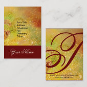 CARTE DE VISITE JARDIN DES OMBRES PERDUES -MONOGRAMME DE POUSSIÈRE (Devant / Derrière)