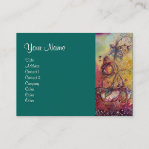 Carte De Visite JARDIN DES OMBRES PERDUES - PLANTE BUTTERFLY, vert