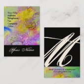 CARTE DE VISITE JARDIN DES OMBRES PERDUES STAR DUST MONOGRAM 1 (Devant / Derrière)