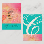 CARTE DE VISITE JARDIN DES OMBRES PERDUES STAR DUST MONOGRAM 1 (Devant / Derrière)