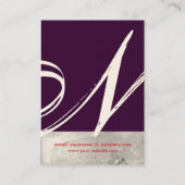 CARTE DE VISITE JARDIN DES OMBRES PERDUES STAR DUST MONOGRAM 1 (Dos)