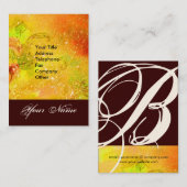 CARTE DE VISITE JARDIN DES OMBRES PERDUES STAR DUST MONOGRAM 1 (Devant / Derrière)