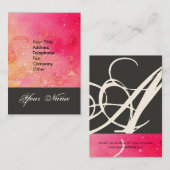 CARTE DE VISITE JARDIN DES OMBRES PERDUES STAR DUST MONOGRAM 1 (Devant / Derrière)