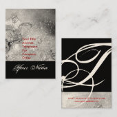 CARTE DE VISITE JARDIN DES OMBRES PERDUES STAR DUST MONOGRAM 1 (Devant / Derrière)