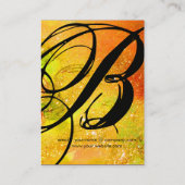 CARTE DE VISITE JARDIN DES OMBRES PERDUES STAR DUST MONOGRAM 1 (Dos)