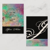 CARTE DE VISITE JARDIN DES OMBRES PERDUES STAR DUST MONOGRAM 1 (Devant / Derrière)