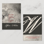 CARTE DE VISITE JARDIN DES OMBRES PERDUES STAR DUST MONOGRAM 1 (Devant / Derrière)