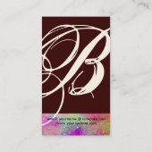 CARTE DE VISITE JARDIN DES OMBRES PERDUES STAR DUST MONOGRAM 1 (Dos)