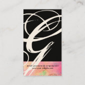 CARTE DE VISITE JARDIN DES OMBRES PERDUES STAR DUST MONOGRAM 1 (Dos)