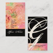 CARTE DE VISITE JARDIN DES OMBRES PERDUES STAR DUST MONOGRAM 1 (Devant / Derrière)