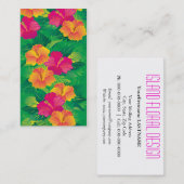 Carte De Visite jardin d'hibiscus (Devant / Derrière)