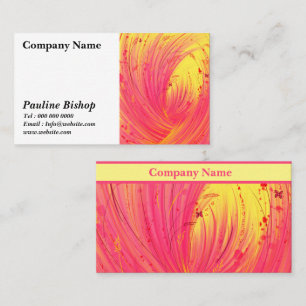 Carte De Visite Jardin enchanté Abstrait rose jaune