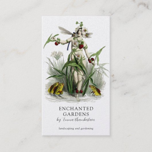 Carte De Visite Jardin enchanté jardiner Landscaper (Devant)