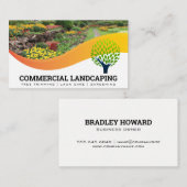 Carte De Visite Jardin extérieur | Logo de l'arbre | Paysage (Devant / Derrière)