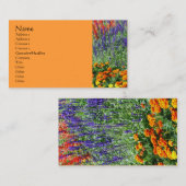 Carte De Visite Jardin fleuri (Devant / Derrière)