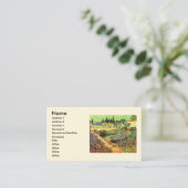 Carte De Visite Jardin fleuri avec sentier par Vincent van Gogh (Debout devant)