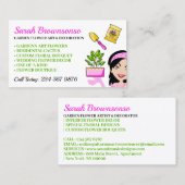 Carte De Visite Jardin fleuriste (Devant / Derrière)