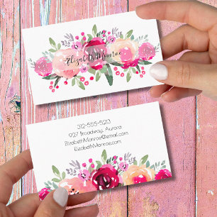 Carte De Visite Jardin Fleurs Cheveux Styliste Salon Maquillage