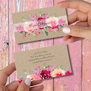 Carte De Visite Jardin Fleurs Cheveux Styliste Salon Maquillage Kr