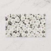 Carte De Visite Jardin floral à fleurs blanches du Japon (Dos)