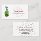 Carte De Visite Jardin floral de service de nettoyage de bouteille (Devant / Derrière)