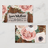 Carte de visite Jardin géométrique Rose Barn Wood  (Devant / Derrière)