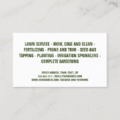 Carte De Visite Jardin jardinage Parking Parking Mousse verte (Dos)