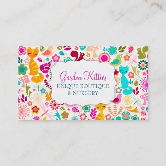 Carte De Visite Jardin Kitty (Devant)
