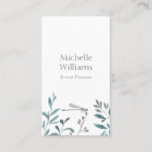 Carte De Visite Jardin moderne simple verdure Botanique Damselfly (Devant)