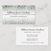 Carte De Visite Jardin moderne Succulent Green Botanical Nursery (Devant / Derrière)