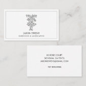 Carte De Visite Jardin paysager (Devant / Derrière)