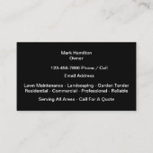 Carte De Visite Jardin paysager moderne (Dos)