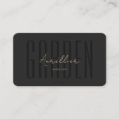 Carte De Visite Jardin paysager moderne Black Gold Professional (Devant)