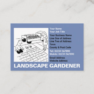 Carte De Visite Jardin paysager. Paysage jardinier