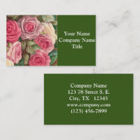 Jardin Rose victorien - Fleurs rose pastel