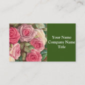 Carte De Visite Jardin Rose victorien - Fleurs rose pastel (Devant)