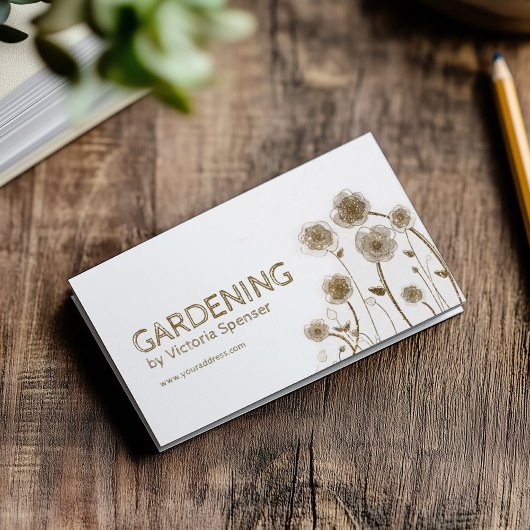 Carte De Visite Jardin Saisonnier Pour Les Nettoyages Du Printemps