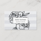 Carte De Visite Jardin secret | Bande florale (Devant)