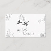 Carte De Visite Jardin Simple Joli Oiseaux et Branches (Devant)