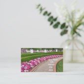 Carte De Visite Jardin Spring Pink Walkway (Debout devant)