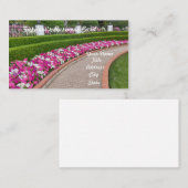 Carte De Visite Jardin Spring Pink Walkway (Devant / Derrière)