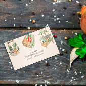 Carte De Visite Jardin végétal aquarelle