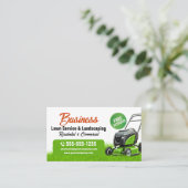 Carte De Visite Jardin vert Orange Paysager (Debout devant)