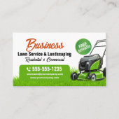 Carte De Visite Jardin vert Orange Paysager (Devant)