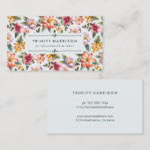 Carte De Visite Jardin vintage | floral (Devant / Derrière)