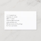 Carte De Visite Jardinage Couronne Boho Chic Aquarelle Outils Fleu (Dos)