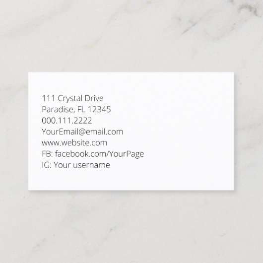 Carte De Visite Jardinage Couronne Boho Chic Aquarelle Outils Fleu (Dos)