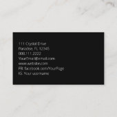 Carte De Visite Jardinage Couronne Boho Chic Aquarelle Outils Fleu (Dos)