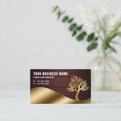 Carte De Visite Jardinage de bois d'or Landscaping Soin de pelouse (Debout devant)