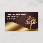 Carte De Visite Jardinage de bois d'or Landscaping Soin de pelouse (Devant)